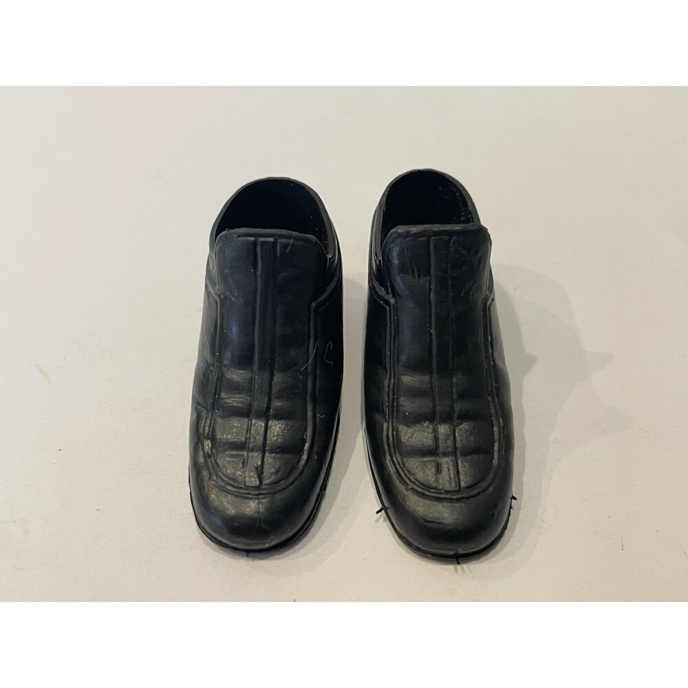 Vintage MEGO SONNY BONO DOLL 1976 Pair Black High Heel Loafers Shoes